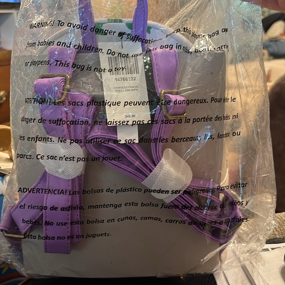 Loungefly Disney Tangled Pascal Poses Mini Backpack - Picture 3 of 5